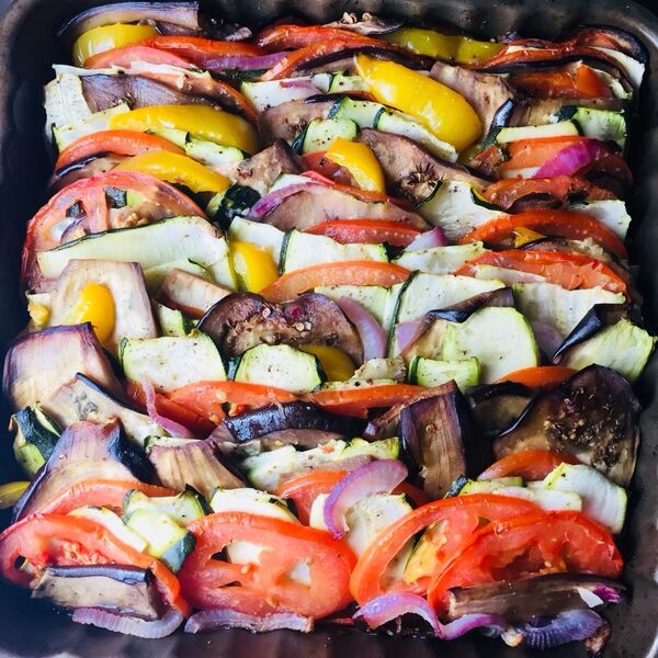 Légumes frais cuisinés au restaurant